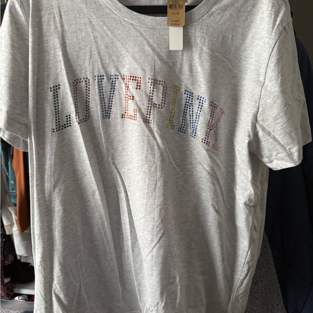 PINK Victoria's Secret Gray Tee